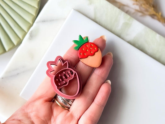 Strawberry Polymer Clay Cutter, Summer Earring Making Tool, Fruit Shape Clay Supplies-New In - Cutters, Tools