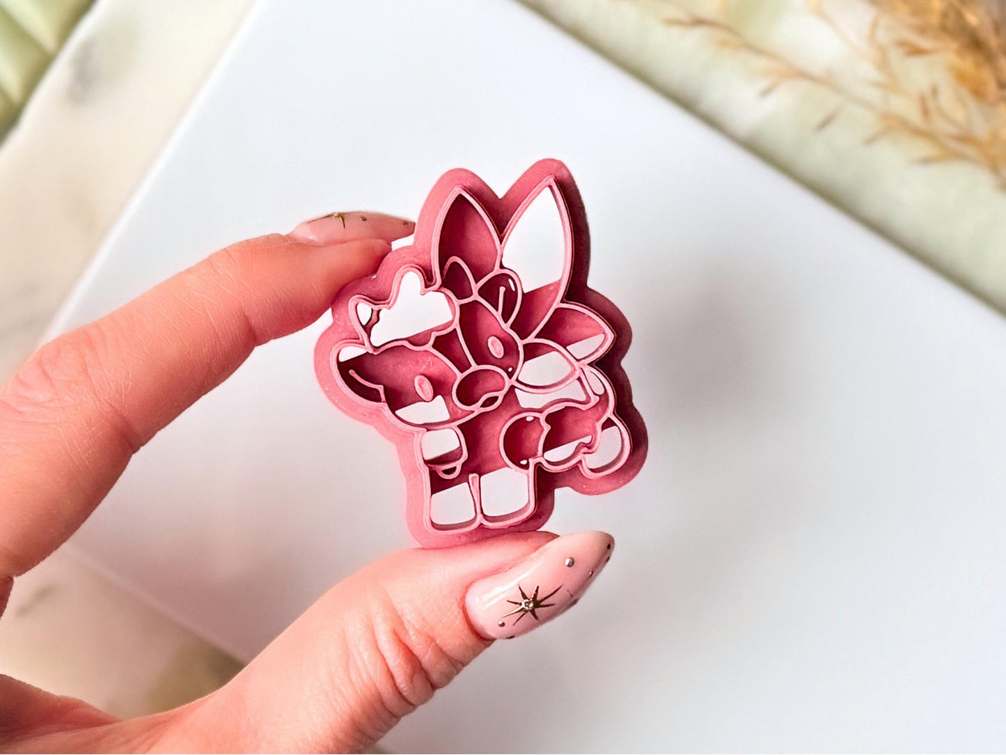 Fairy Cow Clay Cutter, Polymer & Fondant Cutting Tool, Whimsical Animal Earring Maker, Cottagecore Fantasy Jewellery-Animal & Nature Cutters