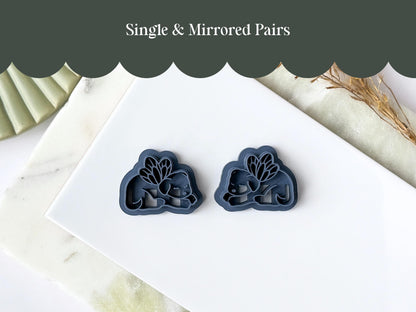 Sleeping Fairy Dog Clay Cutter, Fairycore Earring Making Tools, Fantasy Theme-Animal & Nature Cutters