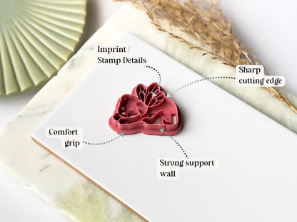 Sleeping Fairy Dog Clay Cutter, Fairycore Earring Making Tools, Fantasy Theme-Animal & Nature Cutters