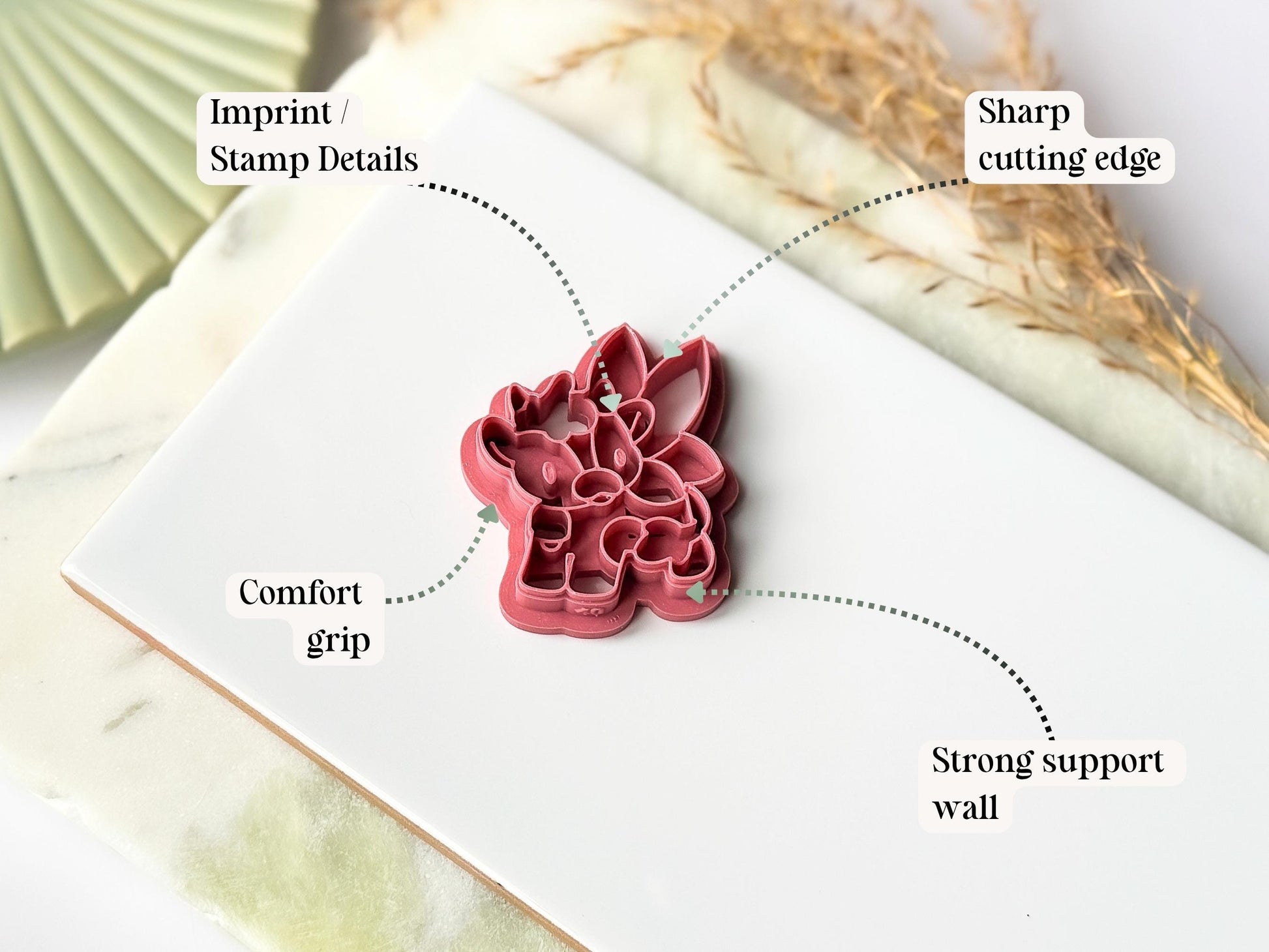 Fairy Cow Clay Cutter, Polymer & Fondant Cutting Tool, Whimsical Animal Earring Maker, Cottagecore Fantasy Jewellery-Animal & Nature Cutters