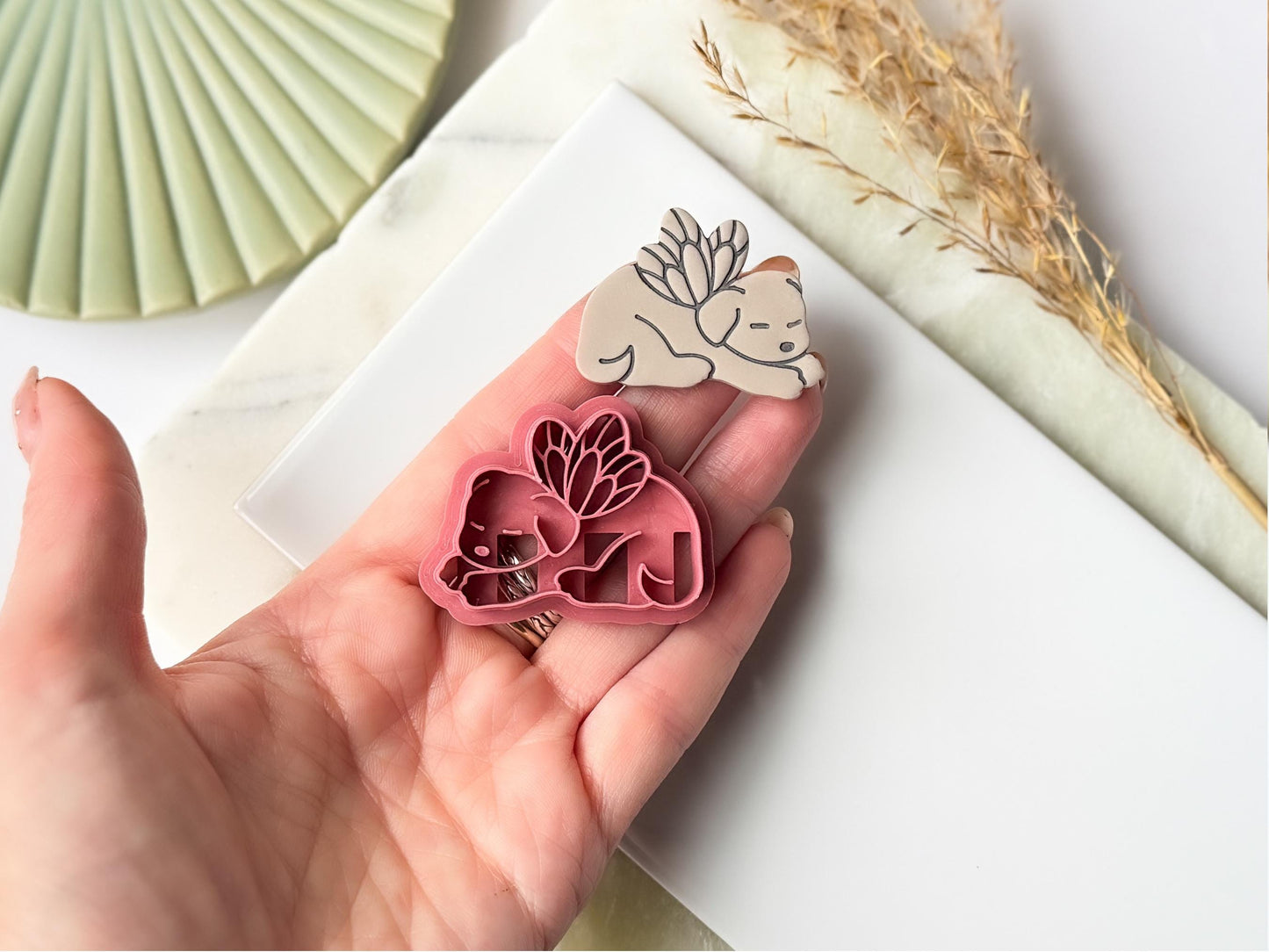 Sleeping Fairy Dog Clay Cutter, Fairycore Earring Making Tools, Fantasy Theme-Animal & Nature Cutters
