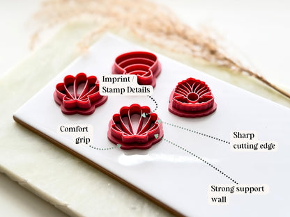 Shell Ring Polymer Clay Cutter Set, Sea Snail, Starfish, Clam Shell, Sand Dollar, Summer Earring Tools-Cutter Sets & Bundles