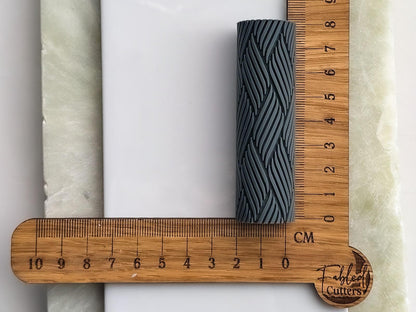 Rattan Weave Texture Roller, Geometric Wave Pattern, Polymer Clay Jewellery Making-Texture Rollers