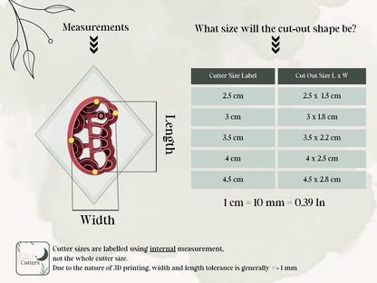 Grub bug cutter measurement guide