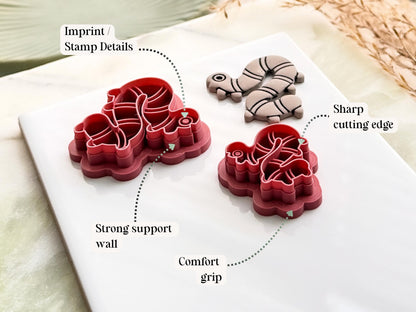 Caterpillar Clay Cutter, Abstract Insect Shaped Polymer Clay Tools, UK Made-New In - Cutters, Tools