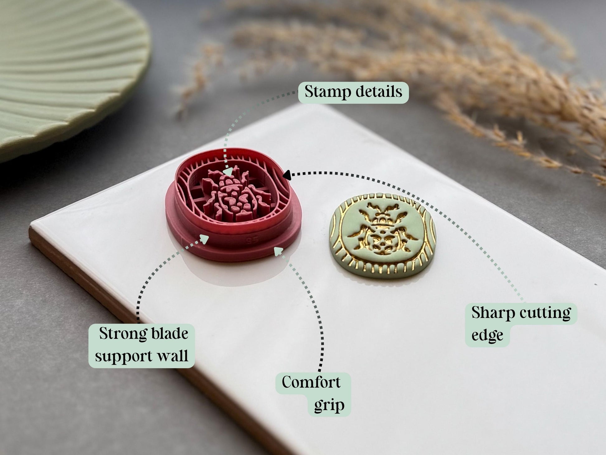 Oval Ornate Beetle Clay Cutter, Wood Effect Frame Design-Animal & Nature Cutters