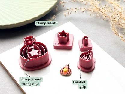 Pumpkin Potion Bottle Clay Cutter, Halloween, Alchemy Design-Halloween Cutters