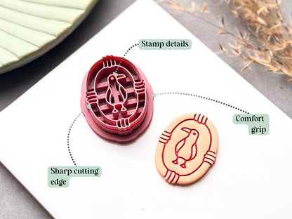 Seagull Frame Clay Cutter, Oval Bird Design For Earring Making-Summer Clay Cutters