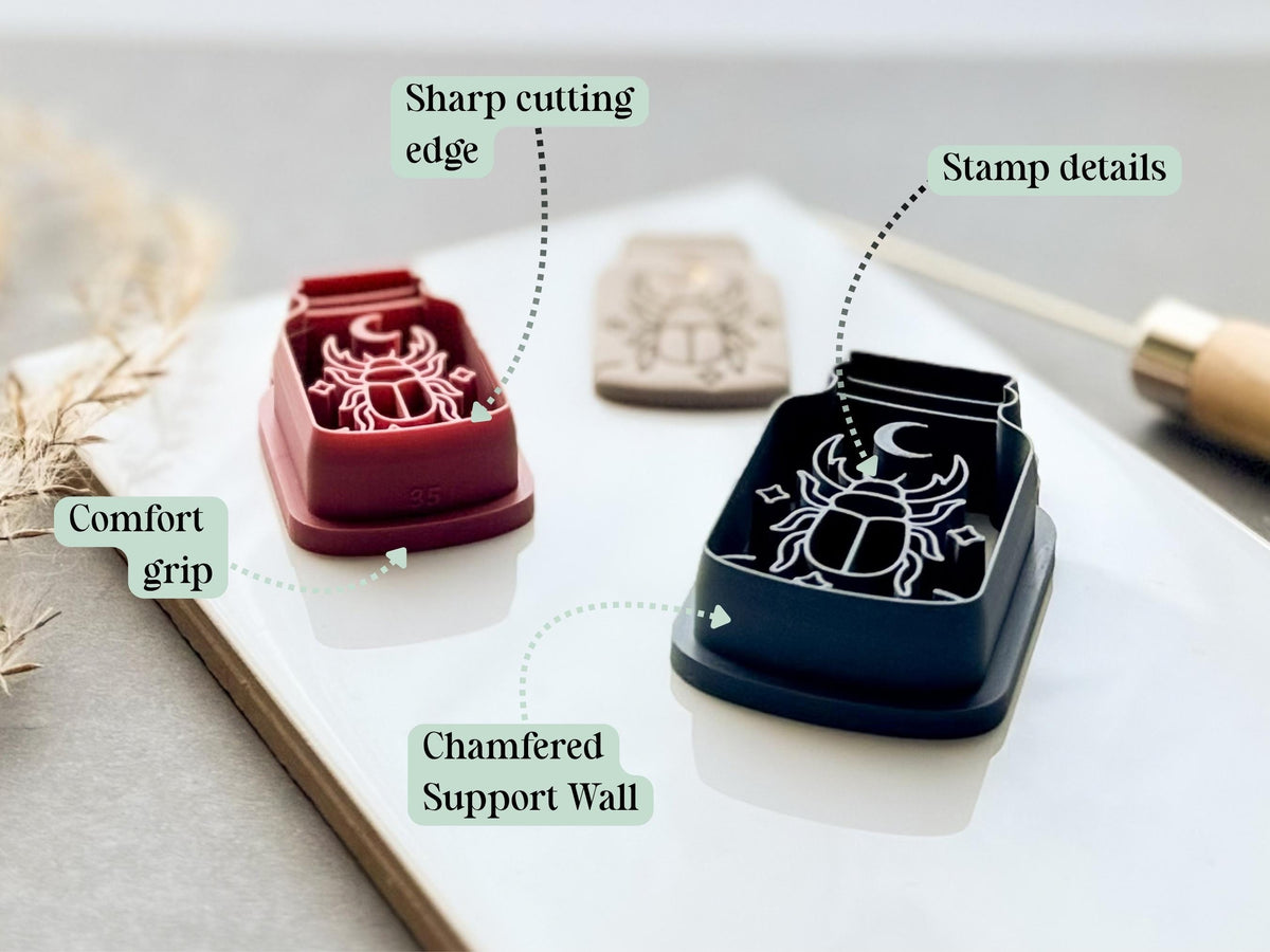 Beetle Specimen Jar Clay Cutter | Witchy Halloween Polymer Clay Cutter | Celestial Apothecary-Halloween Cutters