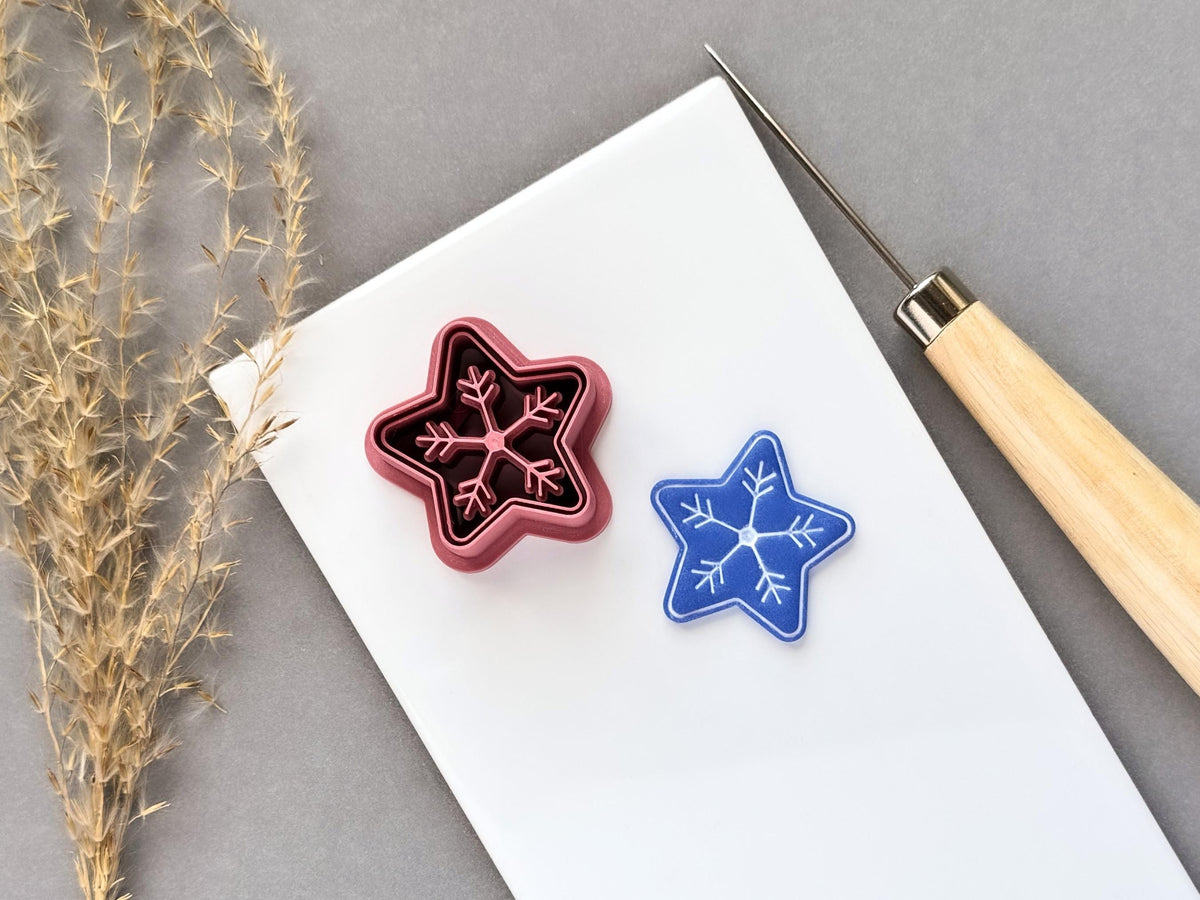Snowflake Star Clay Cutter | Christmas Winter Ornament Jewellery Tool-Winter Clay Cutters