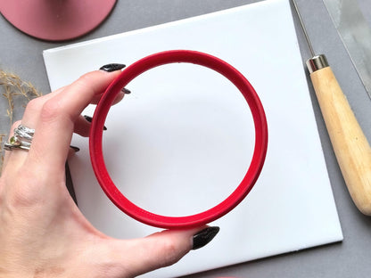 10cm circle polymer clay cutter