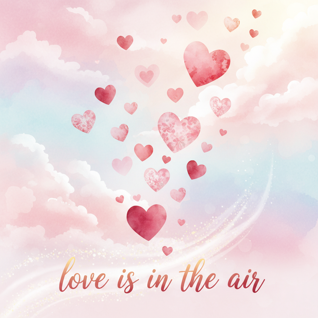 love is in the air image for a square image box