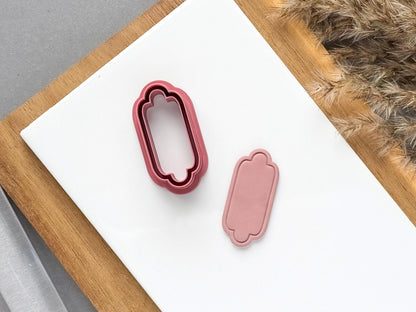 Notched Rectangular Frame Polymer Clay Cutters With Border Detail (4-8.5 cm)-Geometric Shape Cutters