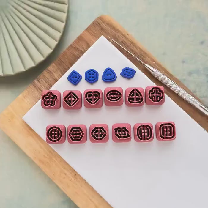 Button Clay Cutters